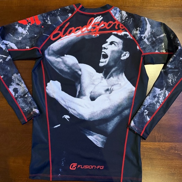 Fusion Fight Gear BJJ Rashguard Bloodsport Martial Arts Long Sleeve Men's Size M - Picture 3 of 9